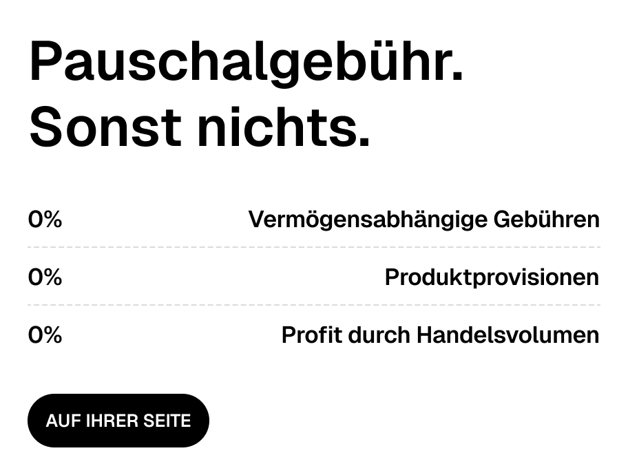 Flat fee. Nothing else.